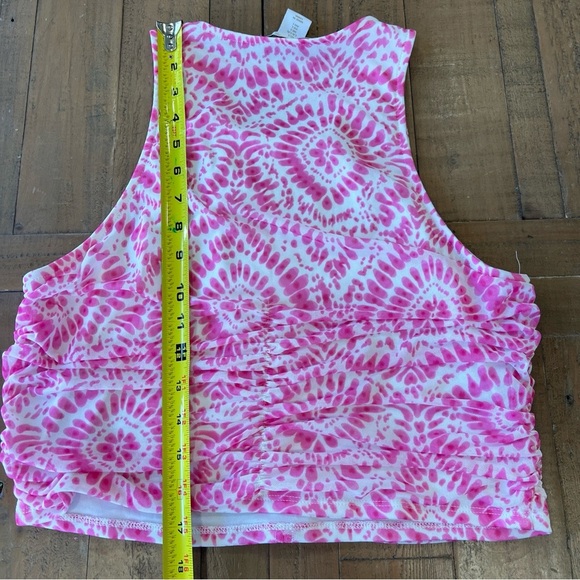 House Of Harlow Revolve Pink Floral Tie Dye Mesh Skirt And Top Barbiecore Large - Picture 7 of 13